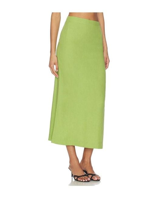 ALIGNE Green Mia Linen Mix Skirt