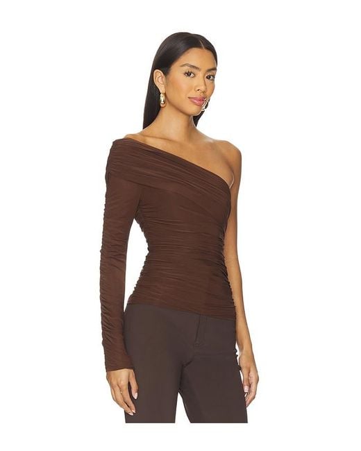 Ronny Kobo Brown Adriene Top