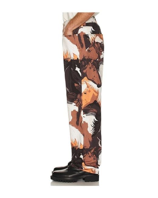 Obey Black Classic Baggy Printed Denim Pants for men