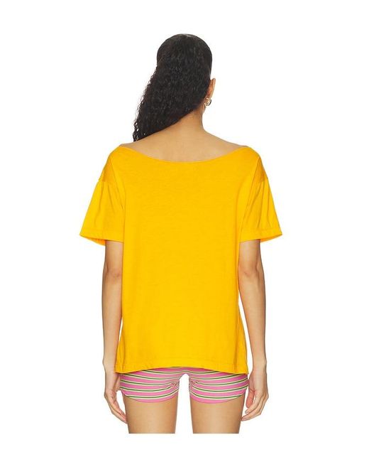 Lovers + Friends Yellow Tahiti Tee