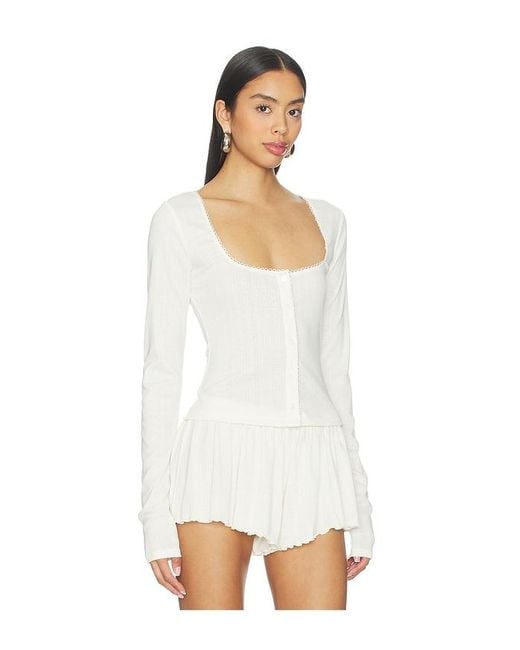 Lovers + Friends White Isobel Top