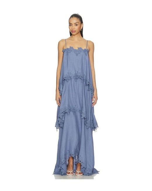 Elliatt Blue Miri Tiered Gown