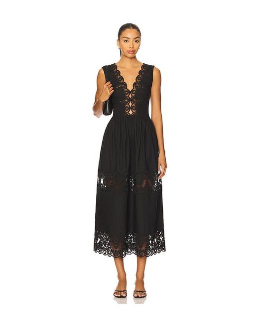 Tularosa Black Breanna Midi Dress