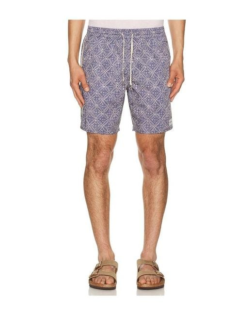 Rhythm Strandshorts Heritage Java in Blue für Herren