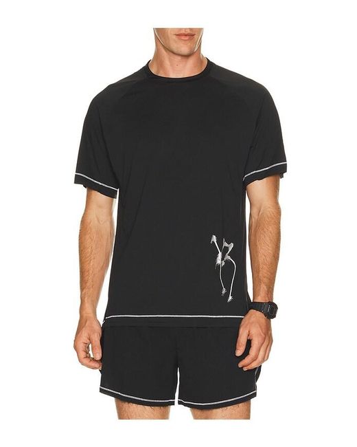 Y-3 Black Gfx Run Tee for men