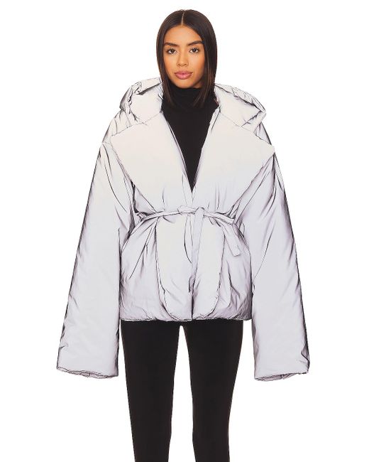 Norma Kamali Hooded Sleeping Bag Jacket With Drawstrings ドローストリング付きフードスリーピングバッグジャケット White