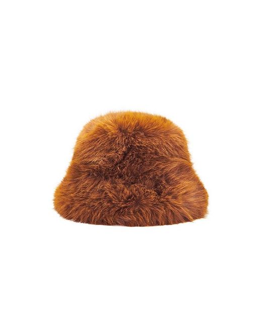Jocelyn Brown Oversized Faux Fur Bucket Hat