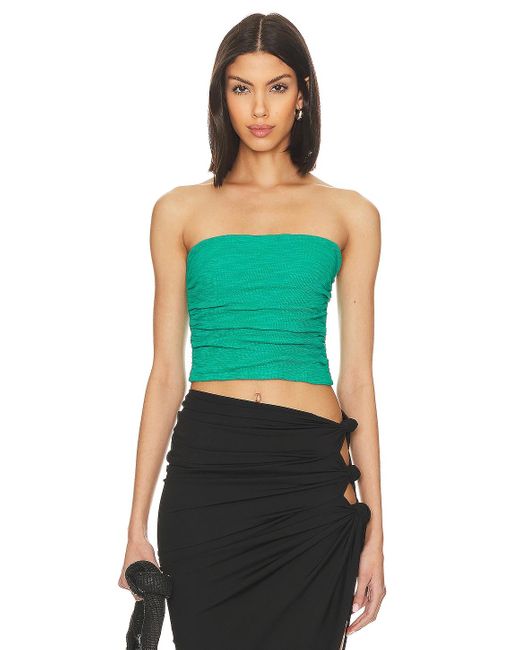 Free People Boulevard Tube Top In Mountain View Green
