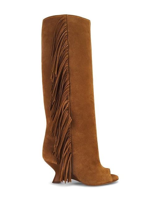 Gia Borghini Brown Ninette Fringes Boots