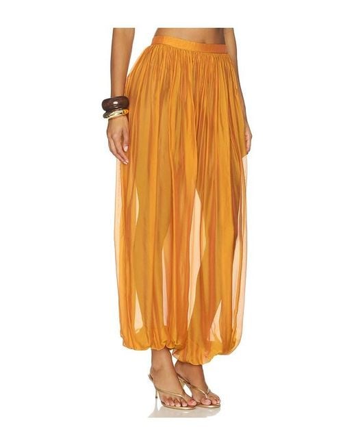 retroféte Orange Evolet Chiffon Pant