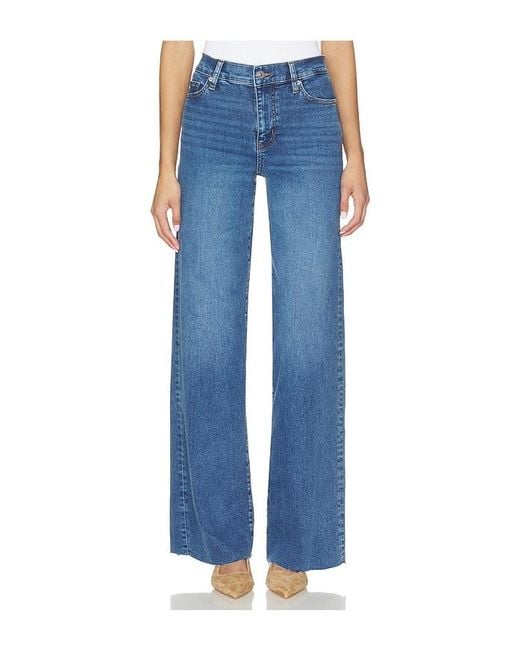 FRAME Blue Le Slim Palazzo Long Jeans