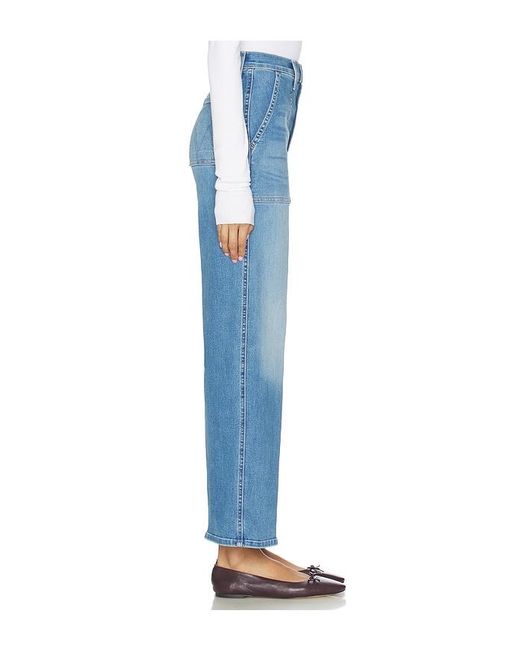 Mother Blue The Stitch Maven Flood Jeans