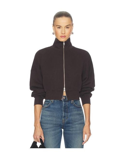 Agolde Black Darby Zip Up