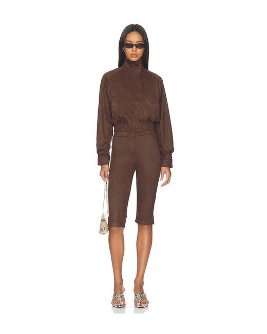 superdown Brown Ayla Faux Suede Jacket