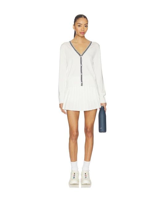 Splits59 White Shira Woven Pleated Skirt