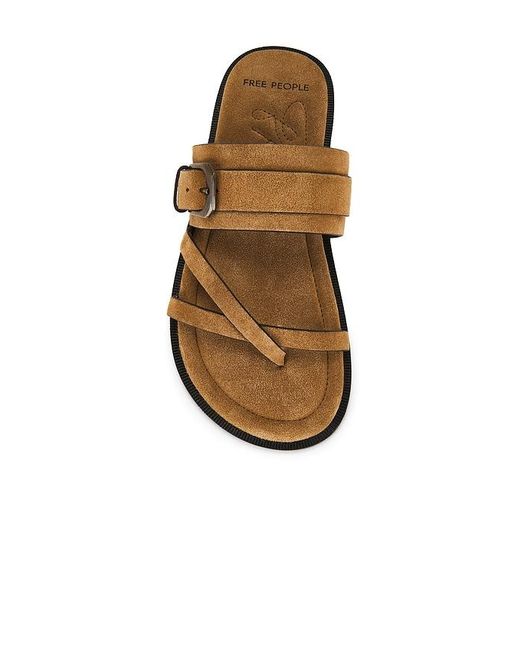 Free People Metallic Belted Cross Strap Sandal