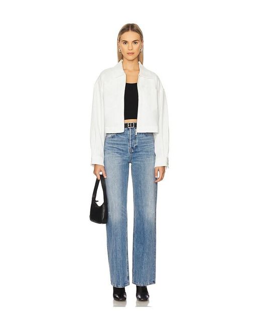 Sanctuary White Cropped Paper Boy Jacket