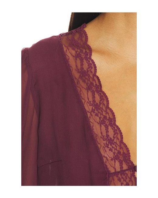 LoveShackFancy Purple Thessira Top