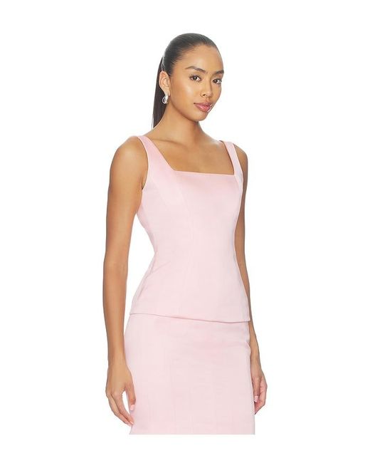 Prabal Gurung Pink Corset Seam Tank