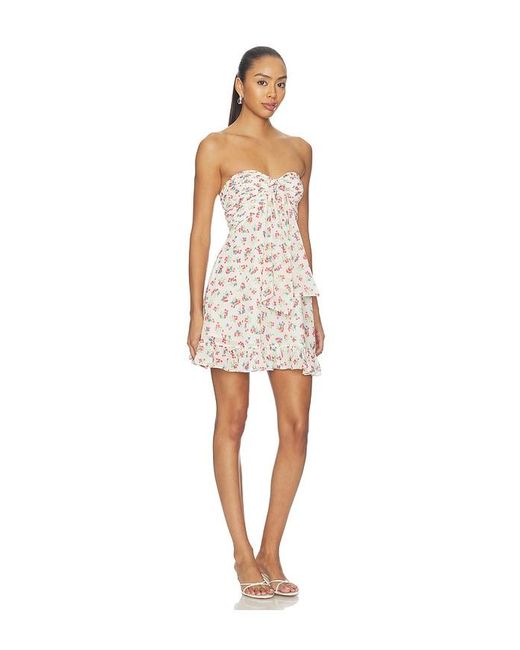 For Love & Lemons White Teagan Mini Dress