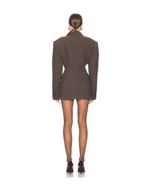 Helsa Brown Italian Wool Blend Blazer