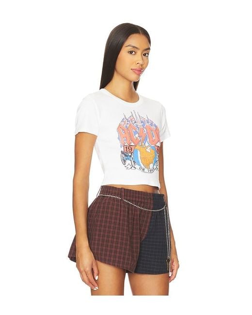Junk Food White Acdc 1983 On Tour Tee
