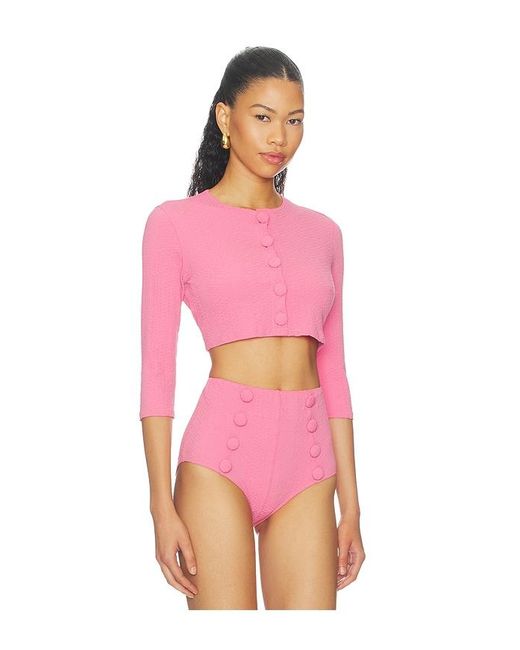 Lisa Marie Fernandez Pink Cardigan