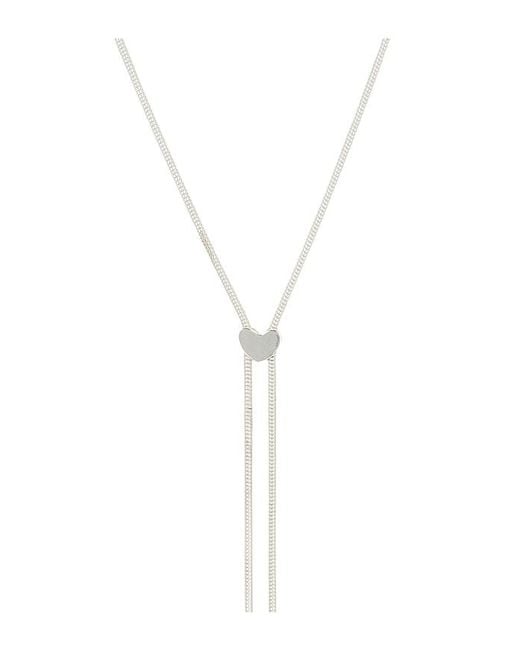 Loren Stewart White Heart Bolo Necklace