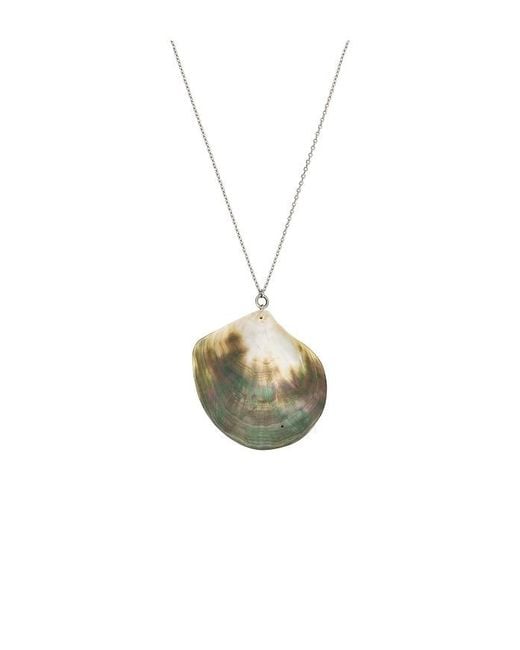 petit moments White Abalone Shell Necklace
