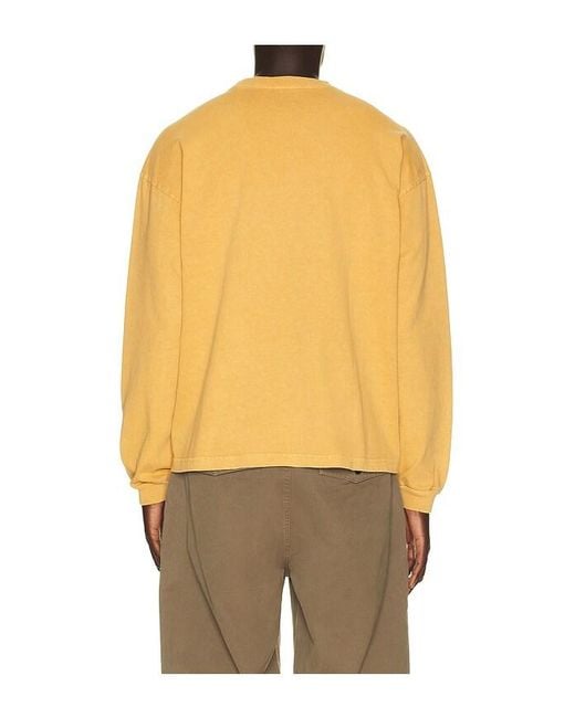 Agolde Yellow Lucan Long Sleeve Tee for men