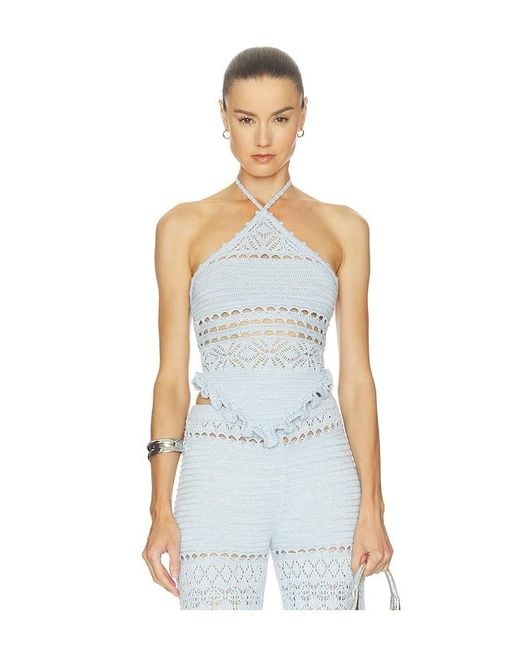 retroféte White Sylvaine Crochet Top
