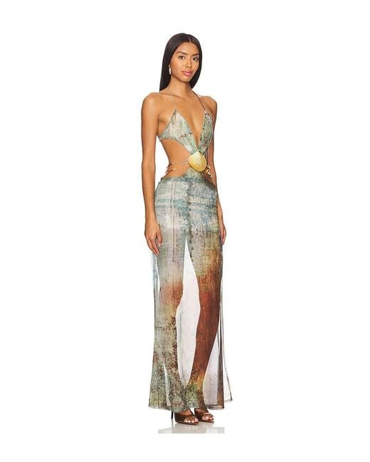 Jaded London White Vida Backless Maxi Dress With Shell Trim