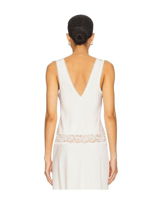 Frankie's Bikinis White Harper Satin Top