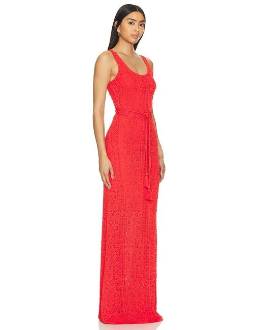 Karina Grimaldi Red Giulia Knit Maxi Dress