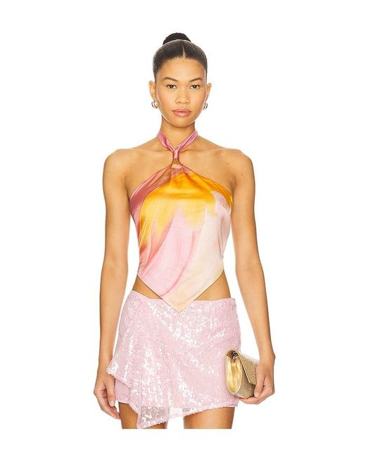 retroféte Pink Jamie Top