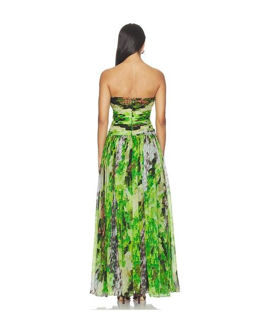 La Fuori Green Fairy Fern Draped Dress