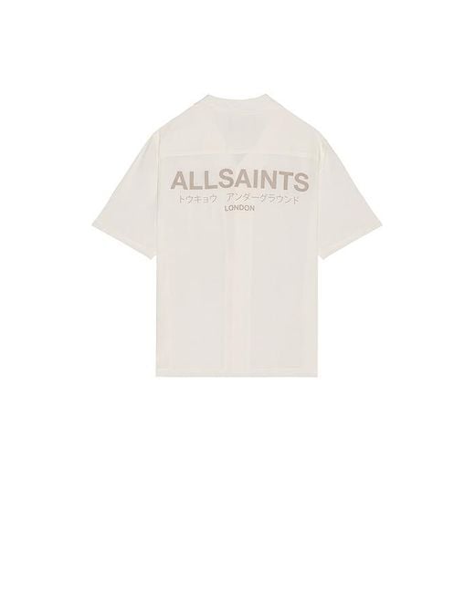 Camisa Botones Underground En Color Blanco Talla (También En M, S) AllSaints de hombre de color White