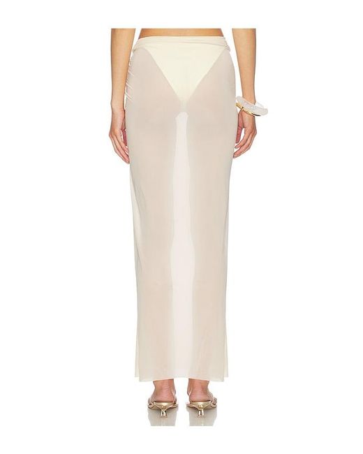 Maygel Coronel White Pollera Skirt