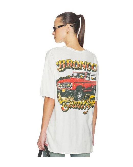 Junk Food White Bronco Country Tee for men
