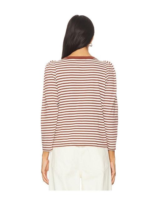 Nation Los Angeles Red Amelie Envelope Neck Top