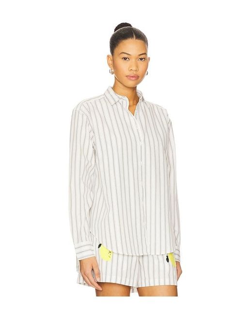 Kule White The Cordel Button Up Shirt