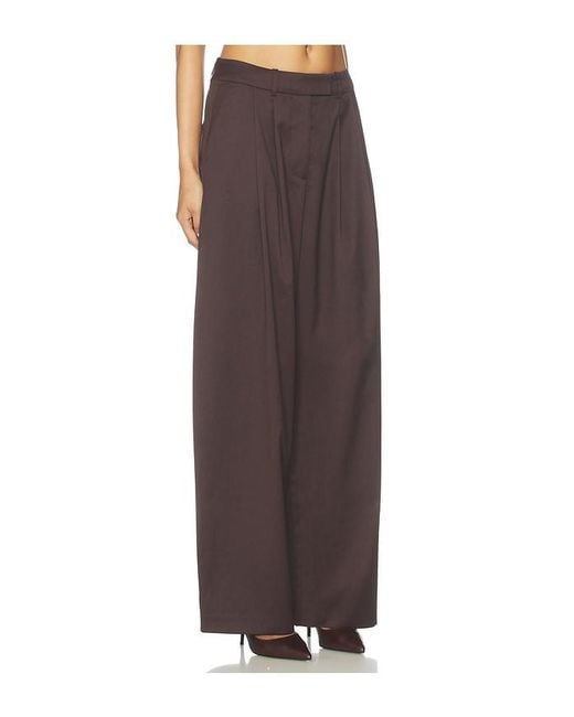 Remain Brown Cocoon Suiting Pants With Pleats