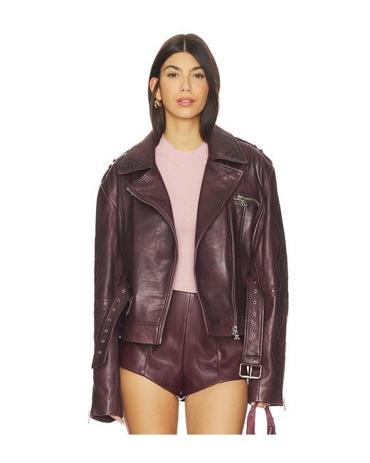 Gestuz Purple X Barbie Ken Biker Jacket