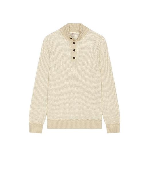 Faherty Brand Natural Quarter Button Sweater for men