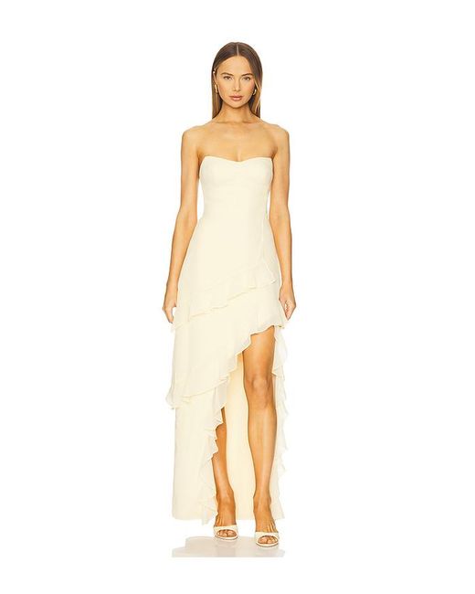 Amanda Uprichard Metallic Abendkleid Magnolia