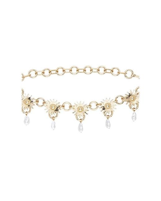 Lele Sadoughi Metallic Soleil Chain Belt