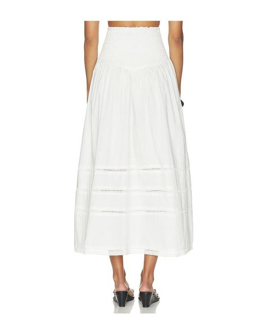 WeWoreWhat White Smocked Maxi Skirt