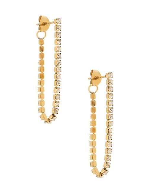 petit moments White Tennis Drop Earrings