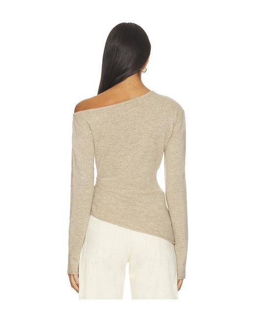 Helmut Lang Natural Draped Asym Top