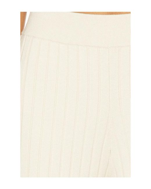 Lunya White Cozy Cotton Silk Ribbed Pant